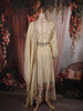 Soft Ivory Floral Thread and Sequins Embroidered Design Organza Mastani Palazzo Suit