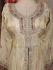 Soft Ivory Floral Thread and Sequins Embroidered Design Organza Mastani Palazzo Suit