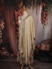 Soft Ivory Floral Thread and Sequins Embroidered Design Organza Mastani Palazzo Suit
