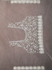 Soft Ivory Floral Vine Sequins Embroidered Design Net Party Wear Saree with Designer Border