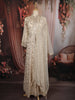 Soft Ivory Floral Vine Sequins Embroidered Design Tissue Silk Mastani Lehenga with Dupatta