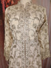 Soft Ivory Floral Vine Sequins Embroidered Design Tissue Silk Mastani Lehenga with Dupatta