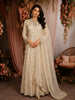 Soft Ivory Floral Vine Sequins Embroidered Design Tissue Silk Mastani Lehenga with Dupatta