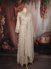 Soft Ivory Floral Vine Sequins Embroidered Design Tissue Silk Mastani Lehenga with Dupatta