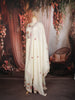 Soft Ivory Floral Vine Sequins and Zari Embroidered Design Georgette Long Anarkali Gown with Matching Dupatta