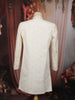 Soft Ivory Floral Vine Thread Embroidered Design Jacquard Sherwani Suit