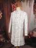 Soft Ivory Floral Vine Thread and Beads Embroidered Design Jacquard Indo Western Men's Sherwani Suit