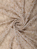 Soft Ivory Floral Vine Zari Embroidered Design Georgette Fancy Saree with Scalloped Border