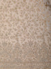 Soft Ivory Floral Vine Zari Embroidered Design Georgette Fancy Saree with Scalloped Border