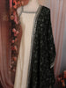 Soft Ivory Floral Zari Embroidered Design Organza Anarkali Salwar Suit with Contrast Dupatta