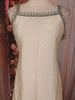 Soft Ivory Floral Zari Embroidered Design Organza Anarkali Salwar Suit with Contrast Dupatta