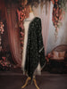 Soft Ivory Floral Zari Embroidered Design Organza Anarkali Salwar Suit with Contrast Dupatta