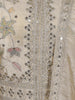 Soft Ivory Floral Zari Embroidered Design Tissue Palazzo Suit