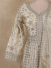 Soft Ivory Floral Zari Embroidered Design Tissue Palazzo Suit