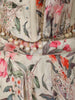 Soft Ivory Floral and Leafy Botanical Printed Design Chiffon Lehenga