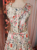 Soft Ivory Floral and Leafy Botanical Printed Design Chiffon Lehenga