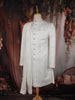 Soft Ivory Geometric Woven Design Jacquard Sherwani Suit with Dupatta