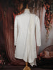 Soft Ivory Geometric Woven Design Jacquard Sherwani Suit with Dupatta