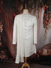 Soft Ivory Geometric Woven Design Jacquard Sherwani Suit with Dupatta