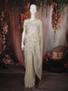 Soft Ivory Heavy Sequins Embroidered Design Net Party Wear Saree with Designer Border