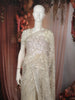 Soft Ivory Heavy Sequins Embroidered Design Net Party Wear Saree with Designer Border