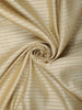 Soft Ivory Horizontal Striped Zari Woven Design Chiffon Fancy Saree with Designer Border