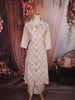 Soft Ivory Leaf Printed Design Cotton Palazzo Suit