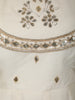 Soft Ivory Mirror Embroidered Design Pure Cotton Long Anarkali Gown with Matching Dupatta