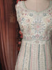 Soft Ivory Mirror and Beads Embroidered Design Net Gown with Dupatta