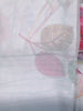 Soft Ivory Multicolour Floral Printed Chiffon Saree with Grey Ombre Border