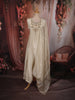 Soft Ivory Pearl Cream Floral Sequins and Beads Embroidered Design Silk Salwar Suit with Dupatta