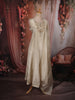 Soft Ivory Pearl Cream Floral Sequins and Beads Embroidered Design Silk Salwar Suit with Dupatta