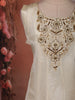 Soft Ivory Pearl Cream Floral Sequins and Beads Embroidered Design Silk Salwar Suit with Dupatta