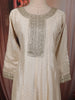 Soft Ivory Sequins Embroidered Design Semi Silk Anarkali Salwar Suit with Matching Designer Dupatta