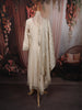 Soft Ivory Sequins Embroidered Design Semi Silk Anarkali Salwar Suit with Matching Designer Dupatta