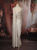 Soft Ivory Sequins and Beads Embroidered Design Holographic Ready to Wear Draped Saree with Stitched Designer Blouse
