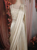 Soft Ivory Sequins and Beads Embroidered Design Textured Lehenga With Draped Dupatta