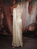 Soft Ivory Sequins and Beads Embroidered Design Textured Lehenga With Draped Dupatta