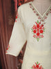 Soft Ivory White Floral Printed Design Cotton Straight Cut Salwar Suit wit Matching Dupatta