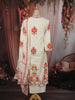 Soft Ivory White Floral Printed Design Cotton Straight Cut Salwar Suit wit Matching Dupatta