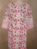 Soft Ivory and Pink Floral Printed Design Cotton Salwar