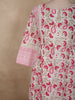 Soft Ivory and Pink Floral Printed Design Cotton Salwar