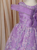 Soft Lavender Butterfly Sequins and Glitter Embroidered Design Net Kids Gown