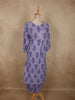 Soft Lavender Floral Printed Design Cotton Salwar Suit