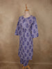 Soft Lavender Floral Printed Design Cotton Salwar Suit