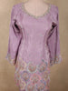 Soft Lavender Floral Sequins and Beads Embroidered Design Satin Palazzo Suit with Dupatta