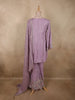 Soft Lavender Floral Sequins and Beads Embroidered Design Satin Palazzo Suit with Dupatta