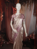Soft Lavender Geometric Zari Woven Design Pure Kanchipuram Tissue Silk Saree with Peacock Zari Border