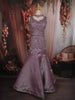 Soft Lavender Heavy Sequins and Beads Embroidered Net Mermaid Lehenga with Choker Dupatta