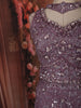 Soft Lavender Heavy Sequins and Beads Embroidered Net Mermaid Lehenga with Choker Dupatta